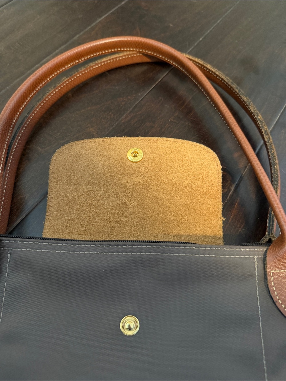 Longchamp le pilage Brown Tote Bag - Picture 4 of 11